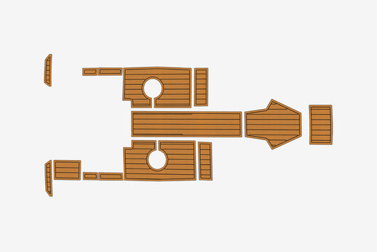2021-2022 AMT 165 BR Cockpit Swim platform 1/4" 6mm EVA Teak deck floor