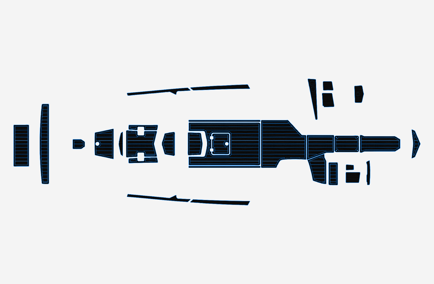 2019 TIGE ZX5 Cockpit BOW 1/4"6mm EVA foam faux Non-Slip MAT Marine floor