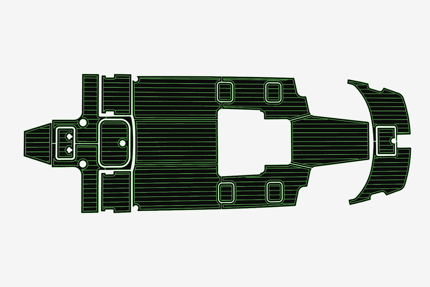 2013-2015 Carolina Cat 2300 CC Cockpit bow 1/4"6mm EVA Foam carpet marine floor