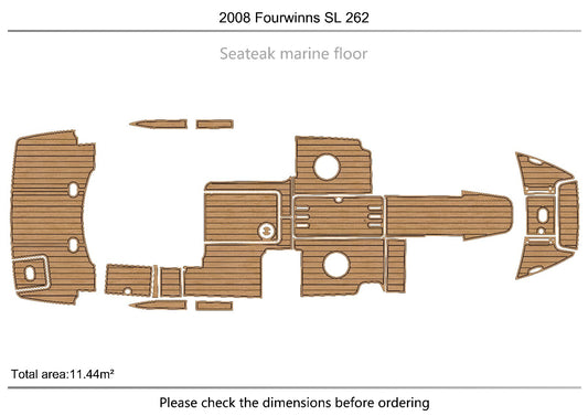 2008 Fourwinns SL 262 cockpit Swim Platform Pads 1/4" 6mm EVA Teak Decking