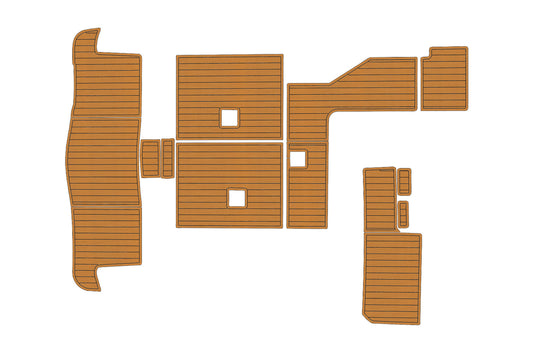1999-2003 Maxum 33ft Cockpit Swim platform 1/4"6mm EVA Faux foam Teak Mat floor