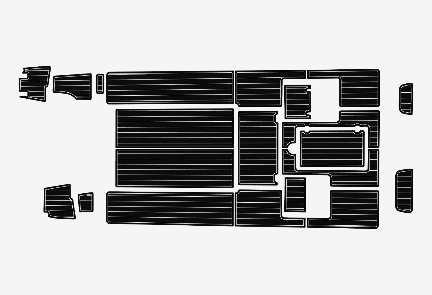 2015-2019 Caribbran 2300 Cockpit Swim platform 1/4"6mm EVA foam faux MAT floor