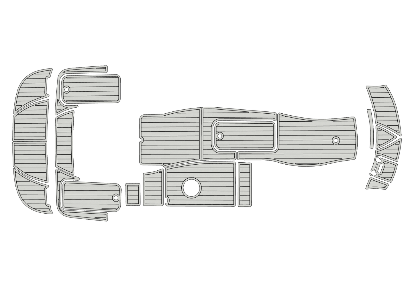 2008-2013 Bayliner SD 217 Cockpit Swim platform 1/4" 6mm EVA faux teak mat Floor