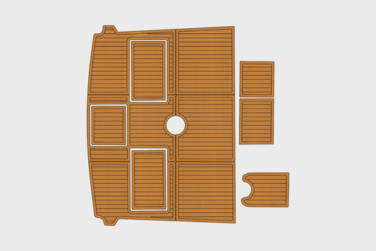 1989-1991 Buddy Davis 47 SF Cockpit 1/4"6mm EVA Foam carpet marine floor