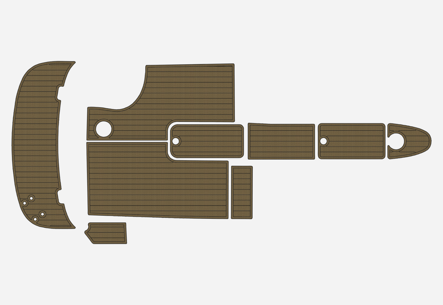 2005-2008 Maxum 2400 SR3 Cockpit Swim platform 1/4"6mm EVA Foam faux mat floor