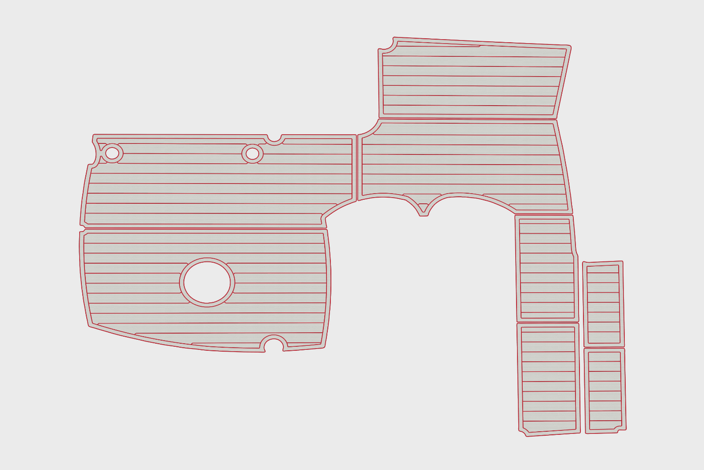 2006-2008 Sunseeker 50 Manhattan Cockpit 1/4"6mm EVA Foam floor