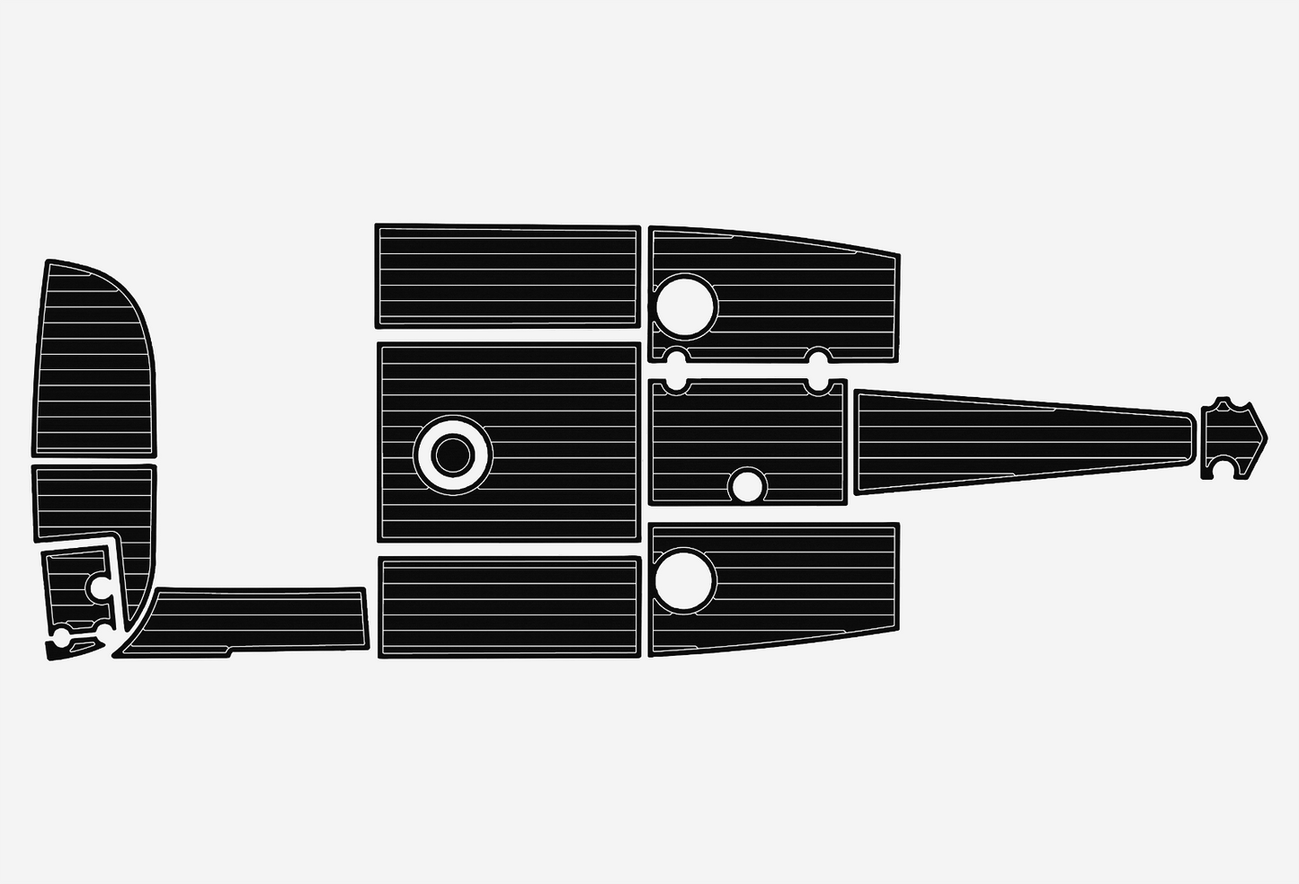 2007-2011 Crownline 23 SS Cockpit Swim platform Bow 1/4"6mm EVA foam faux floor
