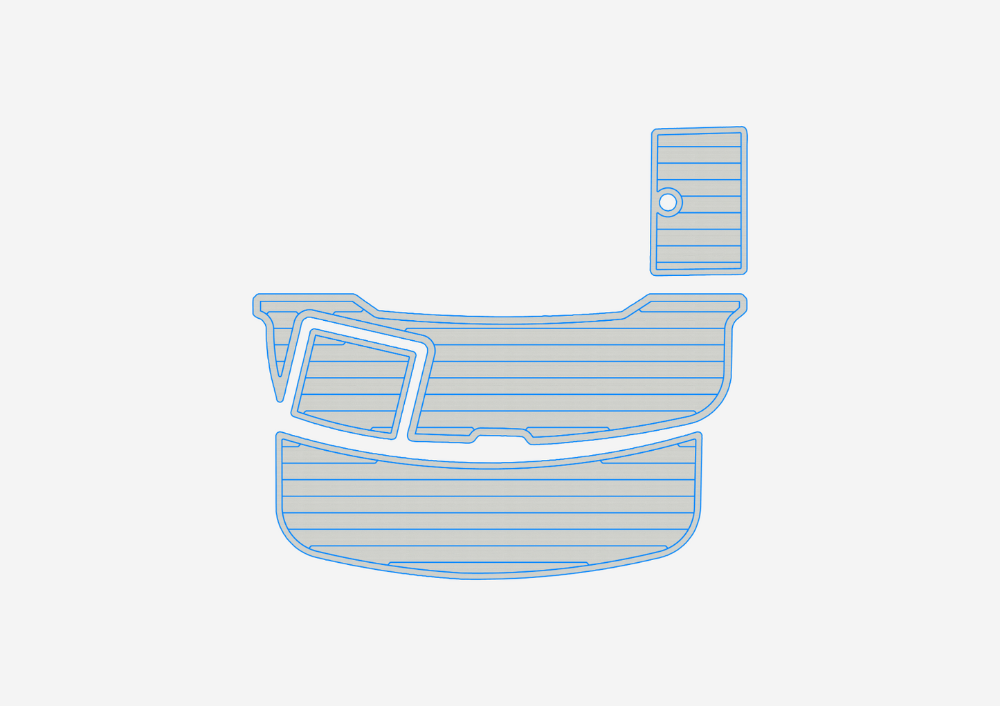 2002-2007 Cobalt 240 sp Cockpit Swim platform 1/4" 6mm EVA faux teak mat Floor