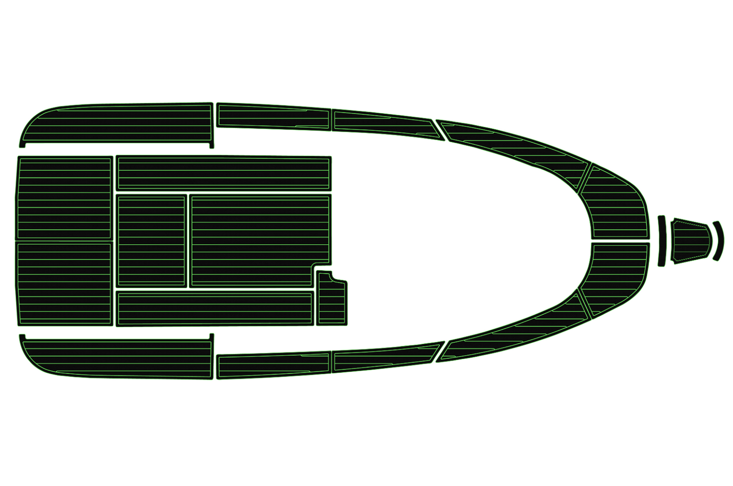 2000-2009 Aquador 25 WA Cockpit Swim platform bow 1/4"6mm EVA foam faux floor