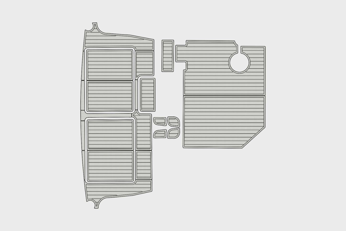 1996-2002 Bayliner 3988 Command Bridge Cockpit 1/4"6mm EVA foam faux MAT floor