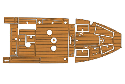 2015-2017 Lund Pro Guide 2075 Anti-slip mat Custom EVA faux teak marine flooring