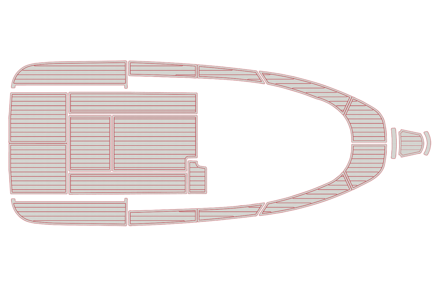 2000-2009 Aquador 25 WA Cockpit Swim platform bow 1/4"6mm EVA foam faux floor