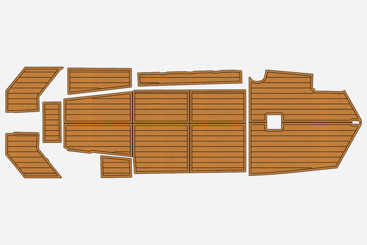 2023-2024 Excel 1751 Viper Cockpit Swim platform 1/4" 6mm EVA Teak Deck floor
