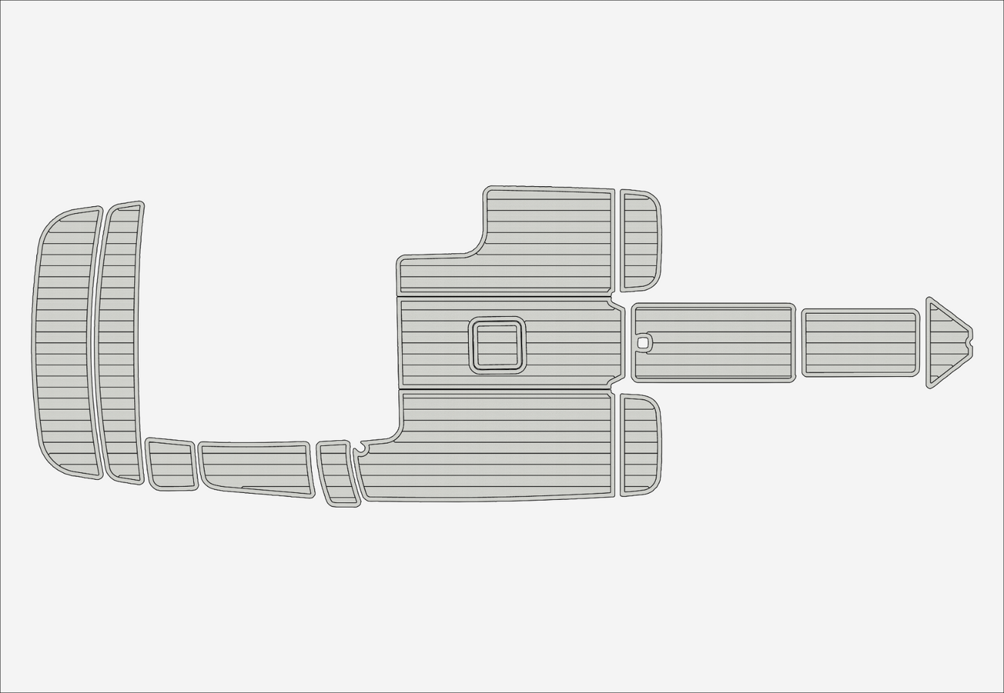 2008- 2010 cobalt 222 Cockpit Swim platform bow 1/4"6mm EVA foam faux mat floor