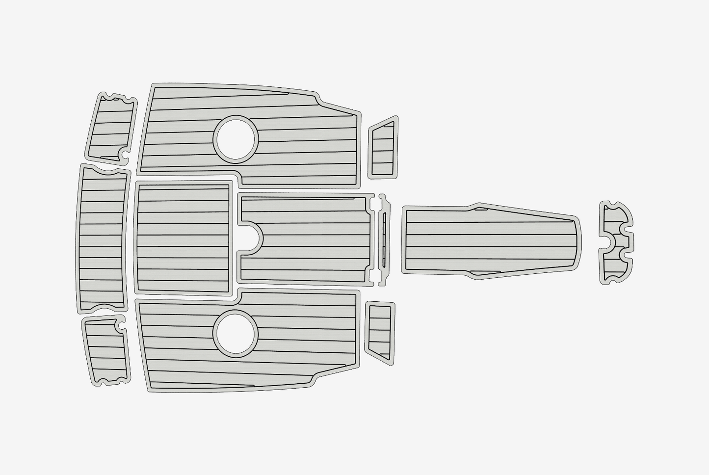 2000-2001 Chaparral 196 SSI Anti-slip mat Custom EVA teak marine deck flooring