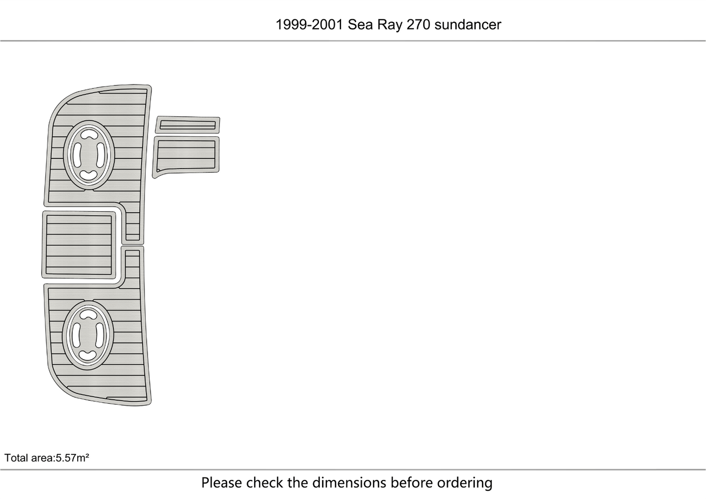 1999-2001 Sea Ray 270 sundancer swim platform 1/4" 6mm EVA Foam floor