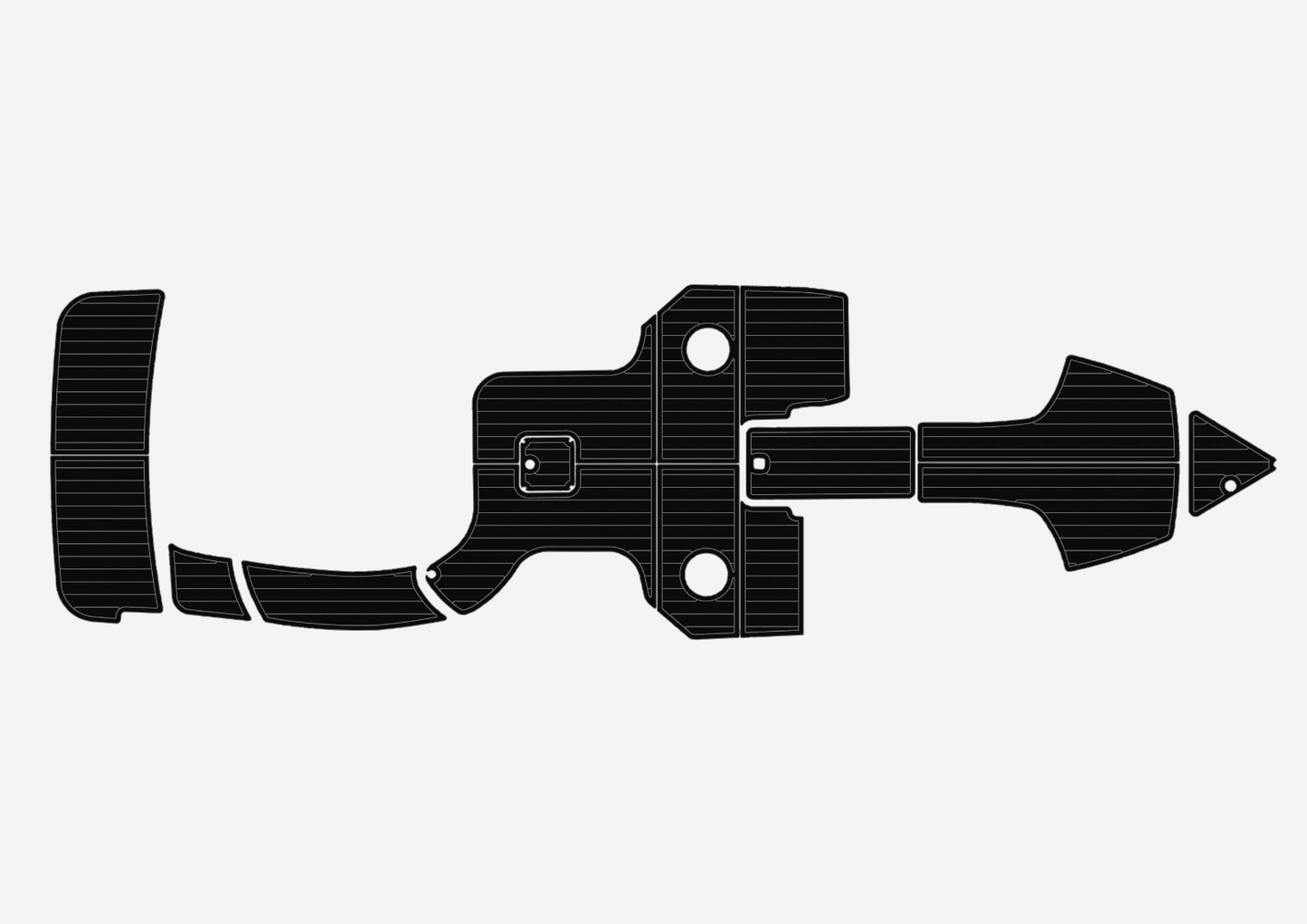 2006-2014 cobalt 232 Cockpit Swim platform bow 1/4"6mm EVA foam faux mat floor