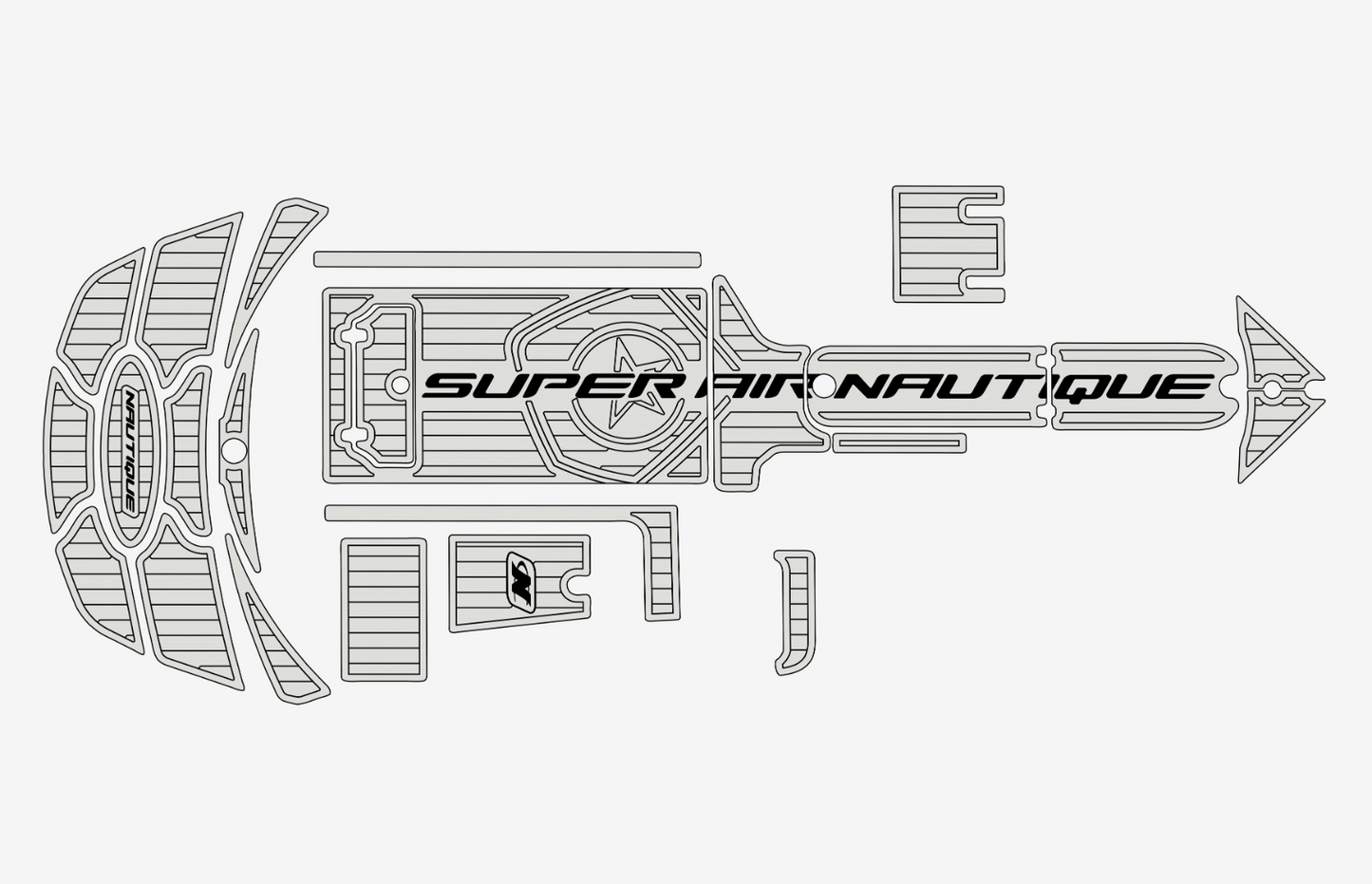 2008-2013 Nautique 210 Super Air Anti-slip Custom EVA faux teak marine flooring