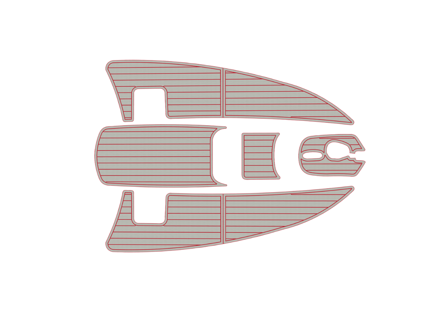 2000-2009 Bayliner 2855 Upper Deck Cockpit 1/4" 6mm EVA faux teak mat floor