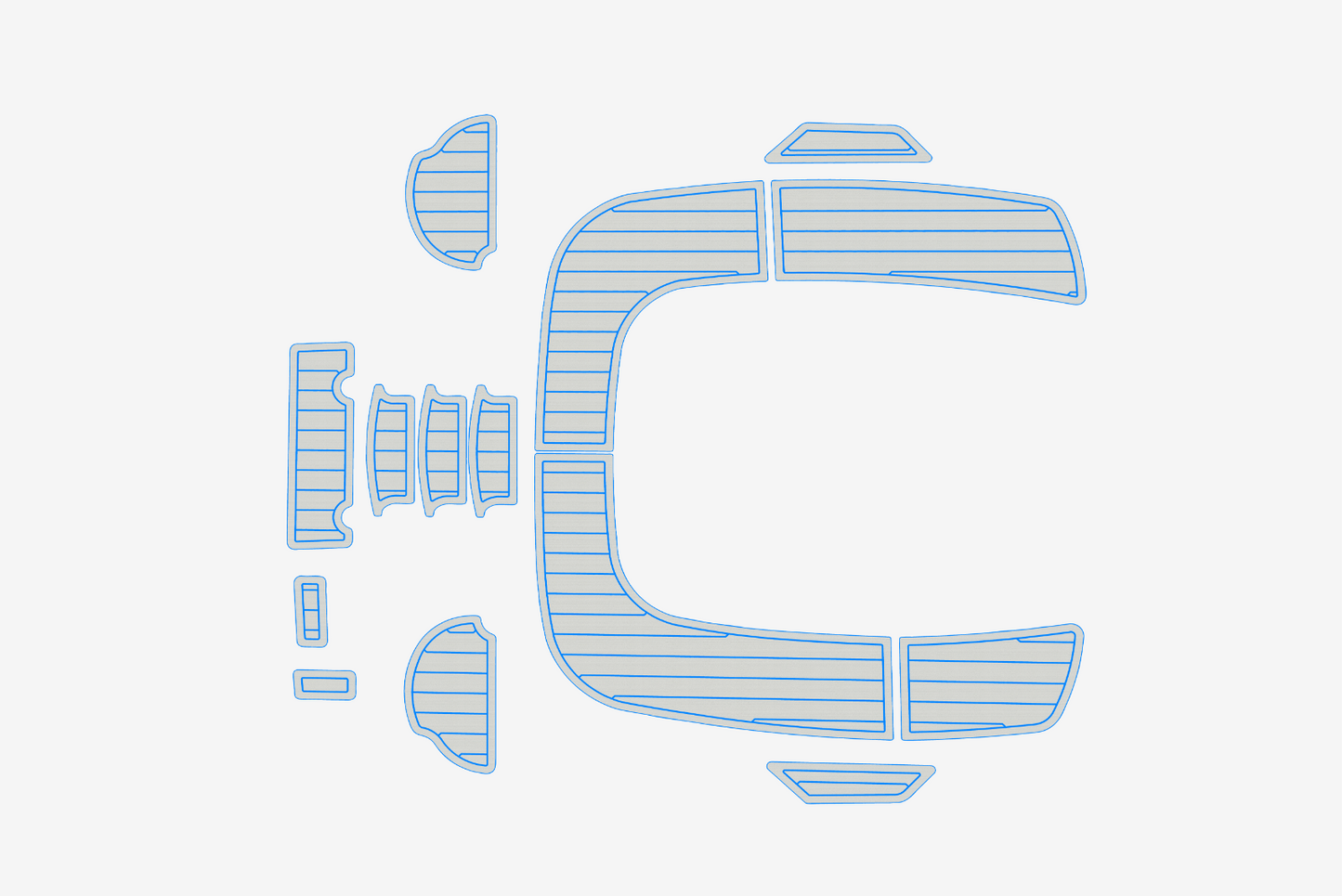 2006-2008 Hunter 45cc Cockpit Swim platform 1/4"6mm EVA Foam floor