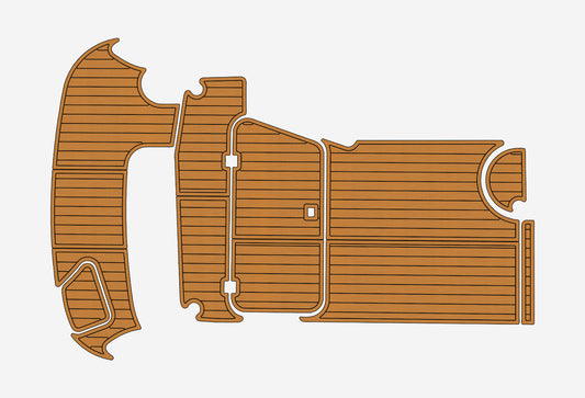 2006-2011 Larson CABRIO 274 Cockpit Swim platform Pads 1/4" 6mm EVA Faux Teak