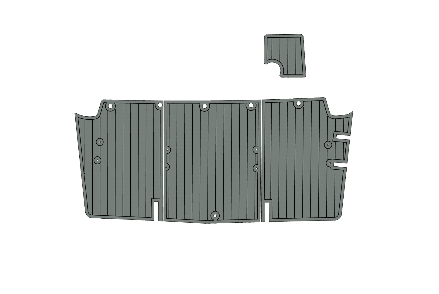 1996-2002 Bayliner 2855 Custom Cockpit Swim platform 1/4"6mm EVA foam faux floor