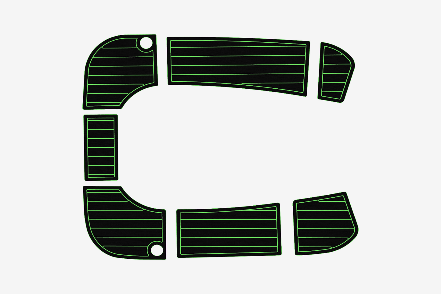 2004-2009 Hunter 33 Cockpit 1/4"6mm EVA Foam carpet marine floor