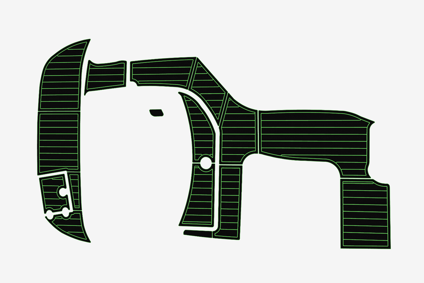 2004-2009 Crownline 270 Cockpit Swim platform 1/4"6mm EVA Foam carpet floor