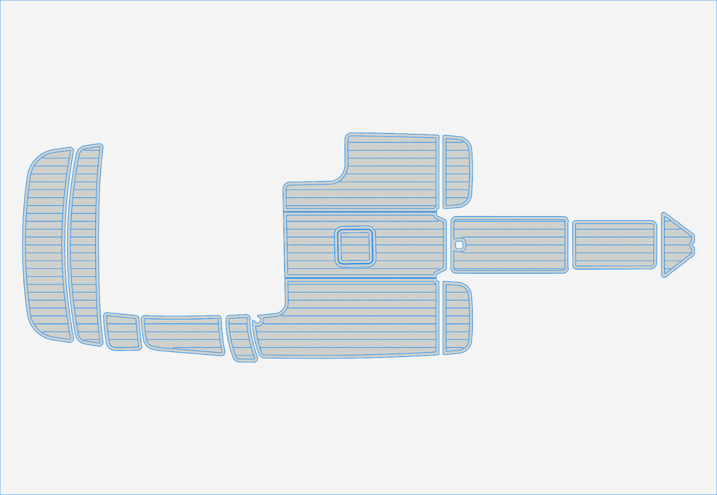 2008- 2010 cobalt 222 Cockpit Swim platform bow 1/4"6mm EVA foam faux mat floor