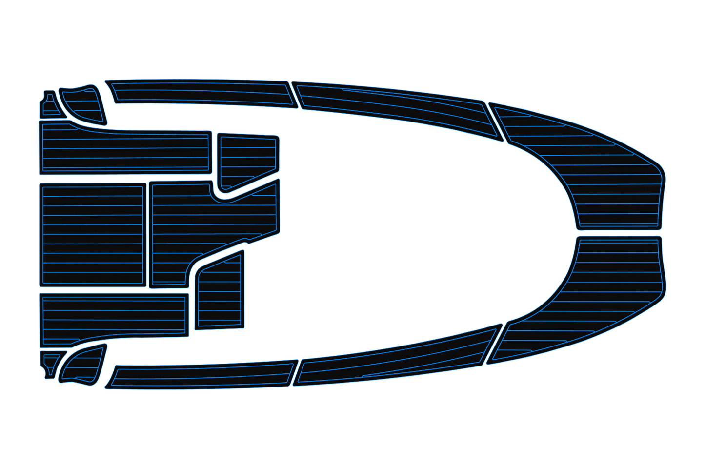 2004-2009 Aquador 23 WA Cockpit Swim platform bow 1/4"6mm EVA foam faux floor
