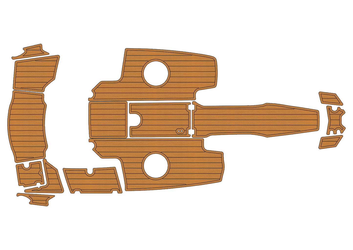 2013-2017 Chaparral 216 SSI Cockpit Swim platform 1/4"6mm EVA foam faux floor