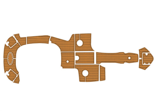 2007-2010 Chaparral 236 SSX DB Cockpit Swim platform 1/4"6mm EVA faux teak Floor