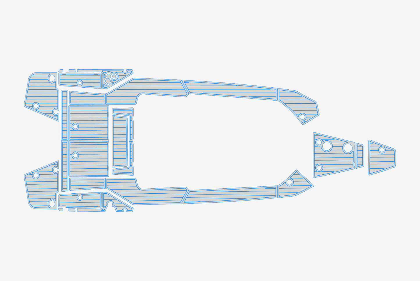 2021 Axopar 28 Cockpit Swim platform 1/4"6mm EVA Foam floor