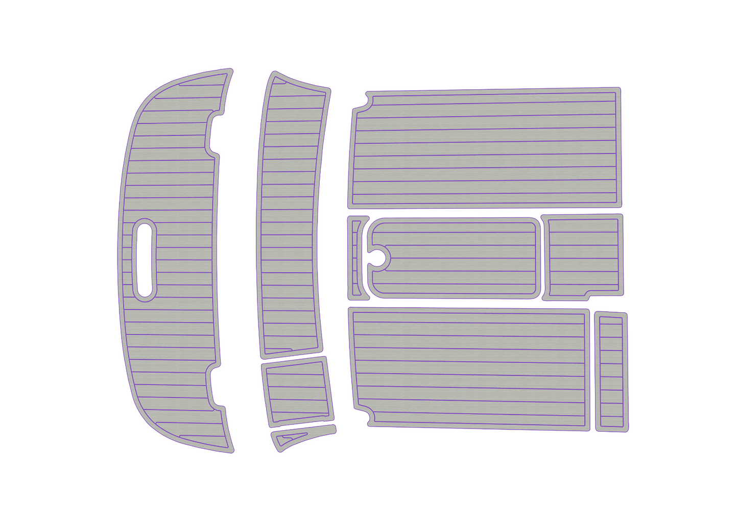 2010 Bayliner 652 Cockpit Swim platform 1/4" 6mm EVA faux faom teak mat floor