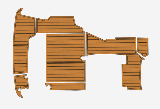 2011-2012 Larson 777 CABRIO Cockpit Swim platform Pads 1/4" 6mm EVA Faux Teak