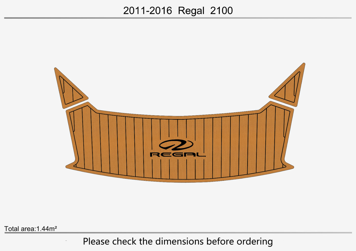 2011-2016 REGAL 2100 Swim platform bow 1/4"6mm EVA foam faux MAT floor