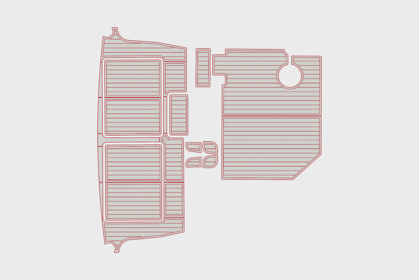 1996-2002 Bayliner 3988 Command Bridge Cockpit 1/4"6mm EVA foam faux MAT floor