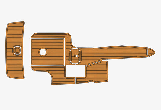 2004 malibu 21 vlx Cockpit MAT CARPET 1/4" 6mm EVA Faux Teak Non-slip mat
