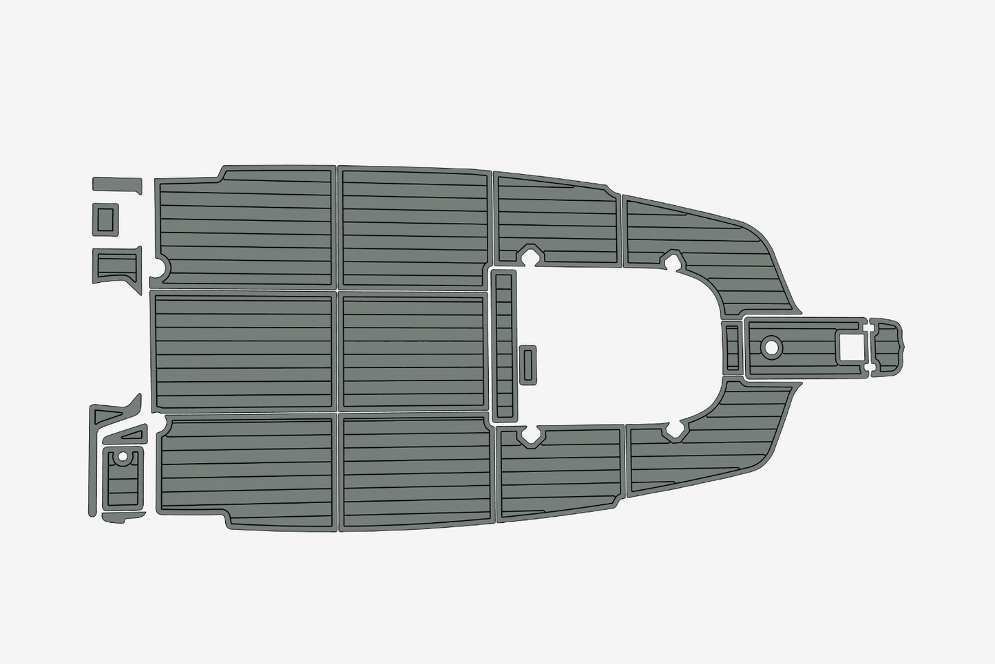 2015 Key West 239 Cockpit Swim platform 1/4"6mm EVA Foam faux mat floor