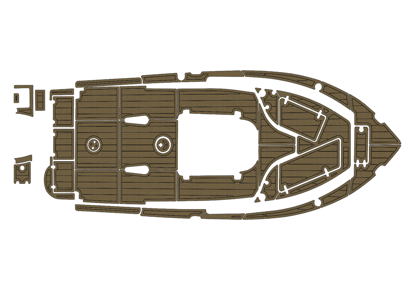 2020-2021 SEA HUNT 234 Ultra CC Cockpit Swim platform bow 1/4"6mm EVA Foam floor