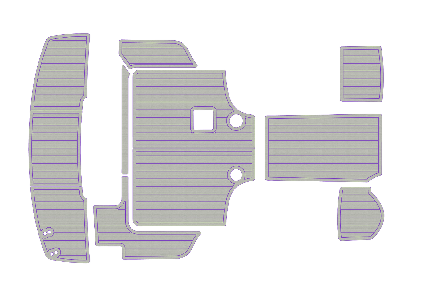 2008-2013 Bayliner 266 EC Cockpit Swim platform 1/4" 6mm EVA foam floor
