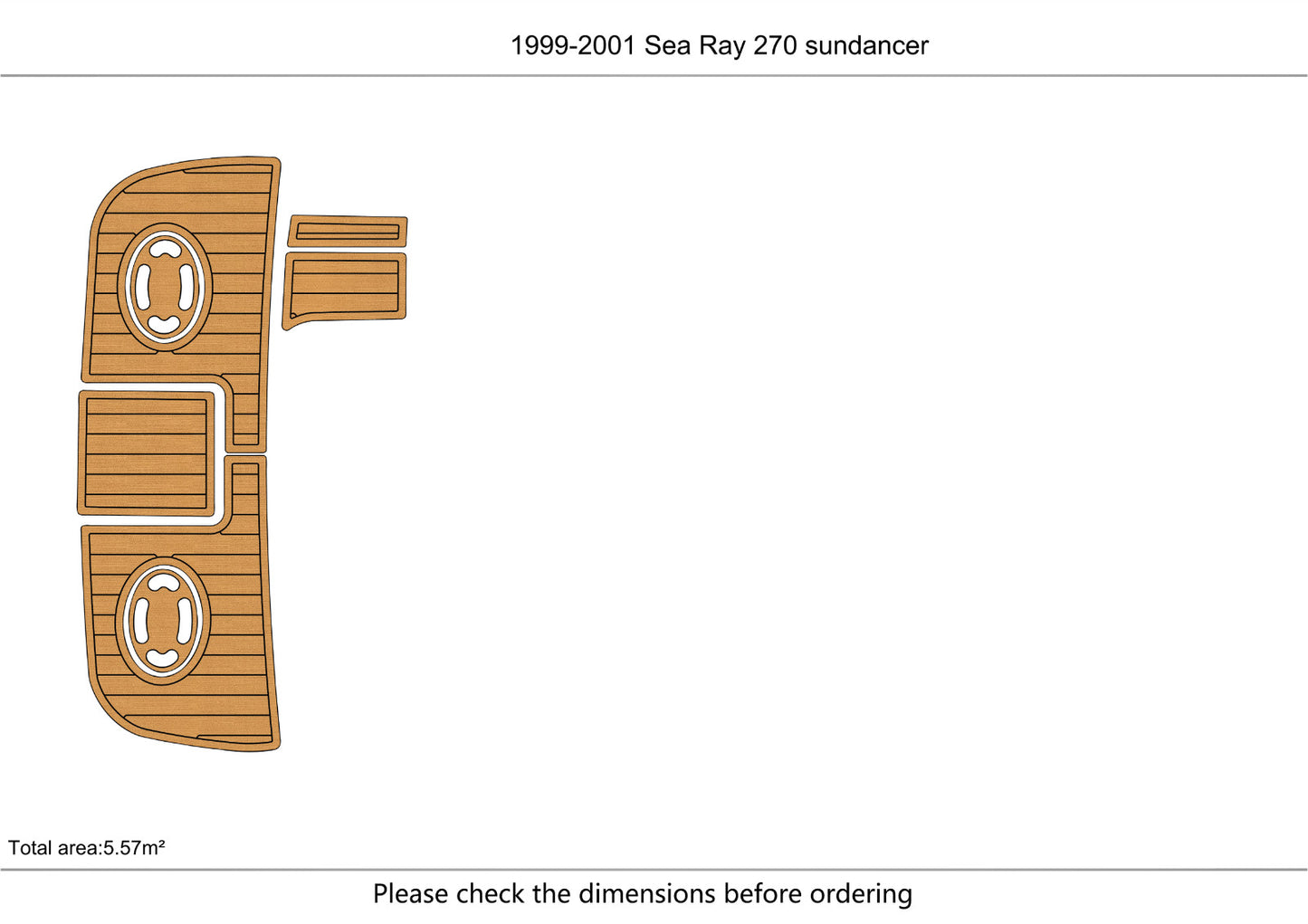 1999-2001 Sea Ray 270 sundancer swim platform 1/4" 6mm EVA Foam floor