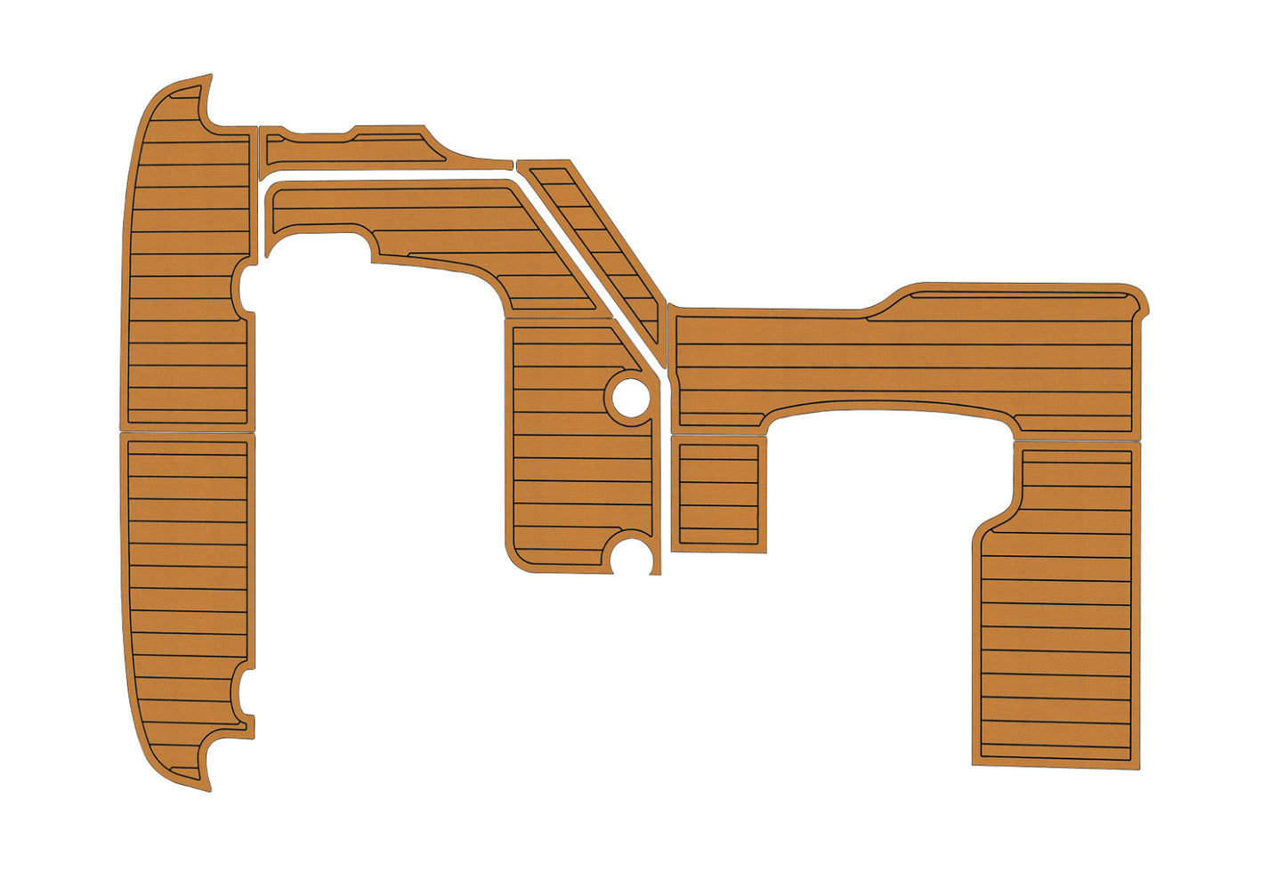 2009-2013 Bayliner 255 Cockpit Swim platform 1/4" 6mm EVA faux teak Floor
