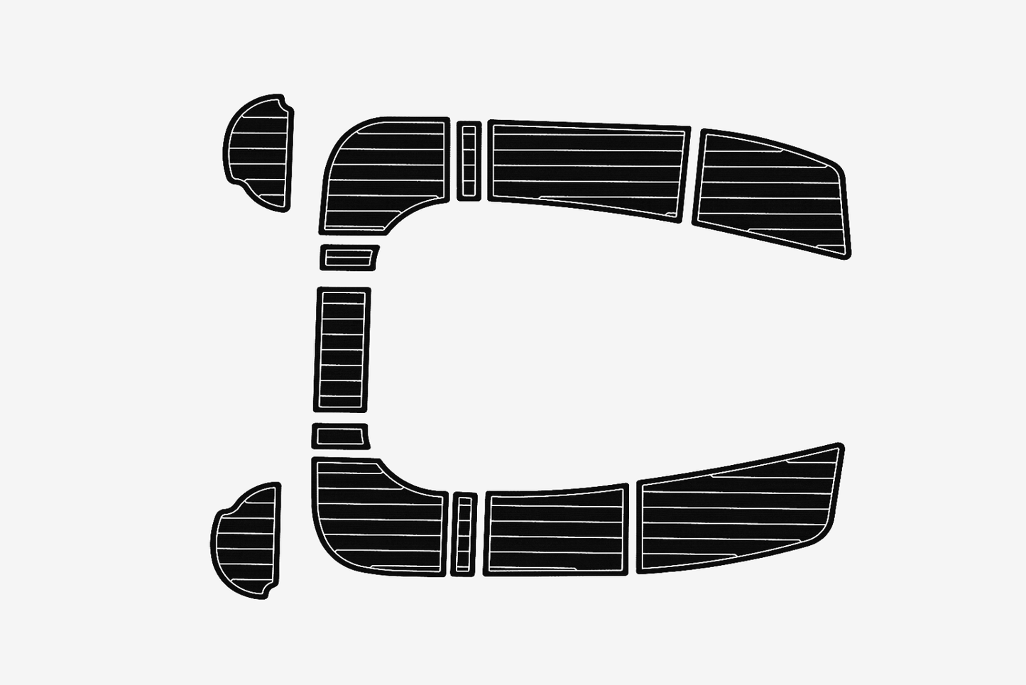 2004-2009 Hunter 36 Cockpit Swim platform 1/4"6mm EVA Foam floor