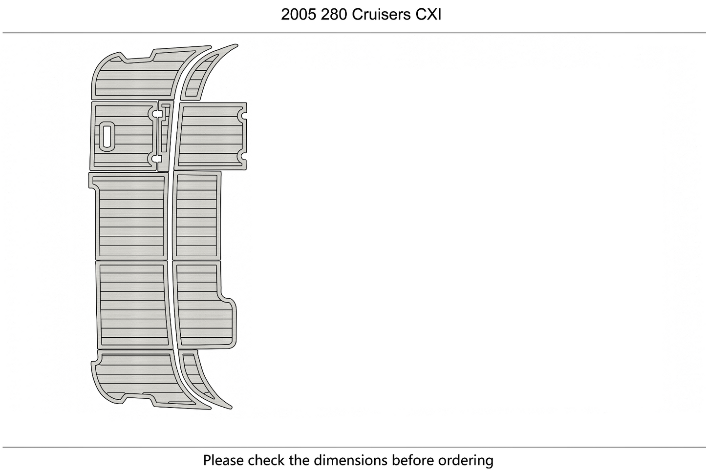 2005 Cruisers 280 CXI 2870 swim platform 6mm EVA Foam Faux teak floor