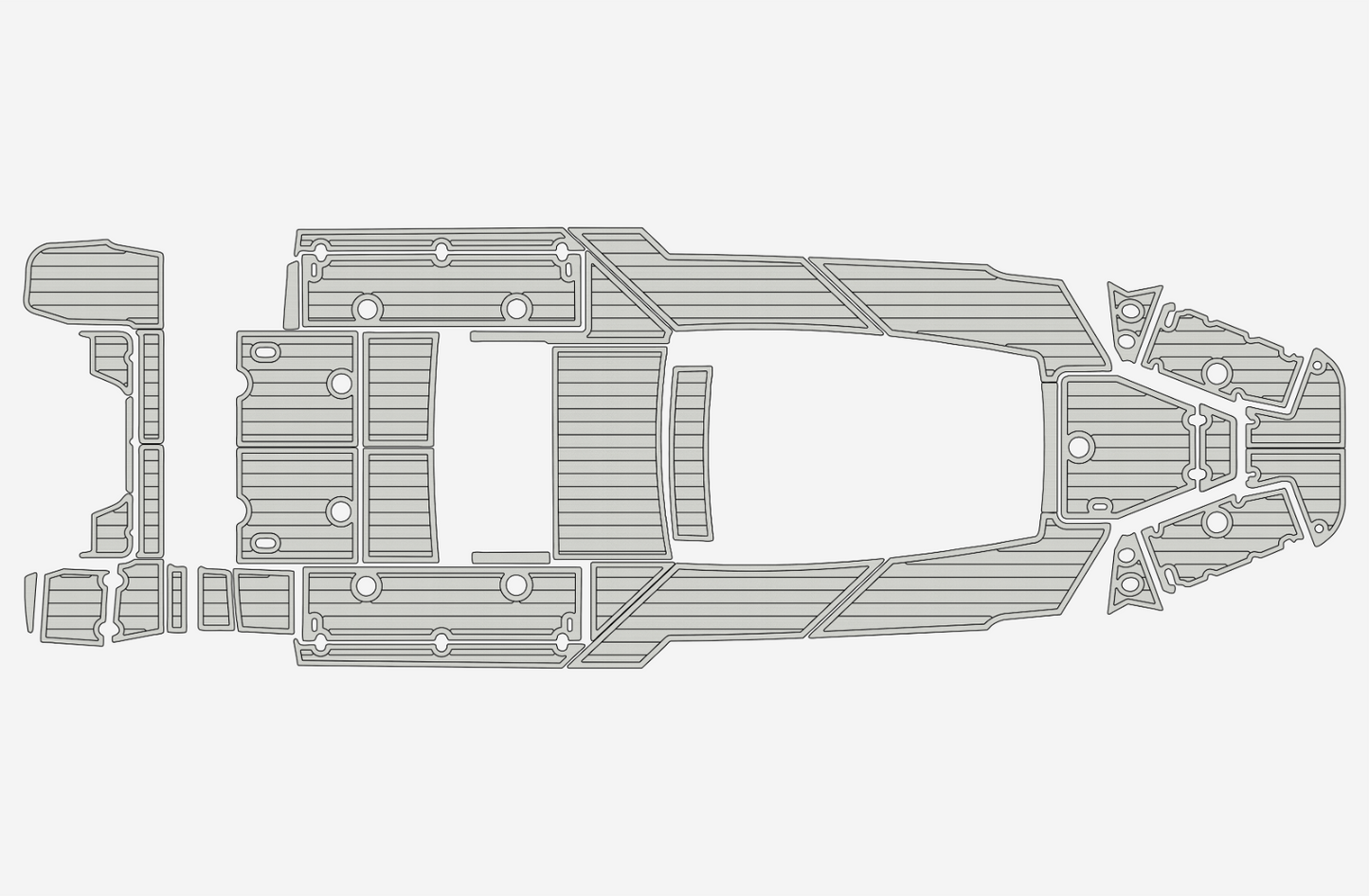 2018-2022 Blackfin 272 CC Cockpit swimming platform bow 1/4"6mm EVA foam floor