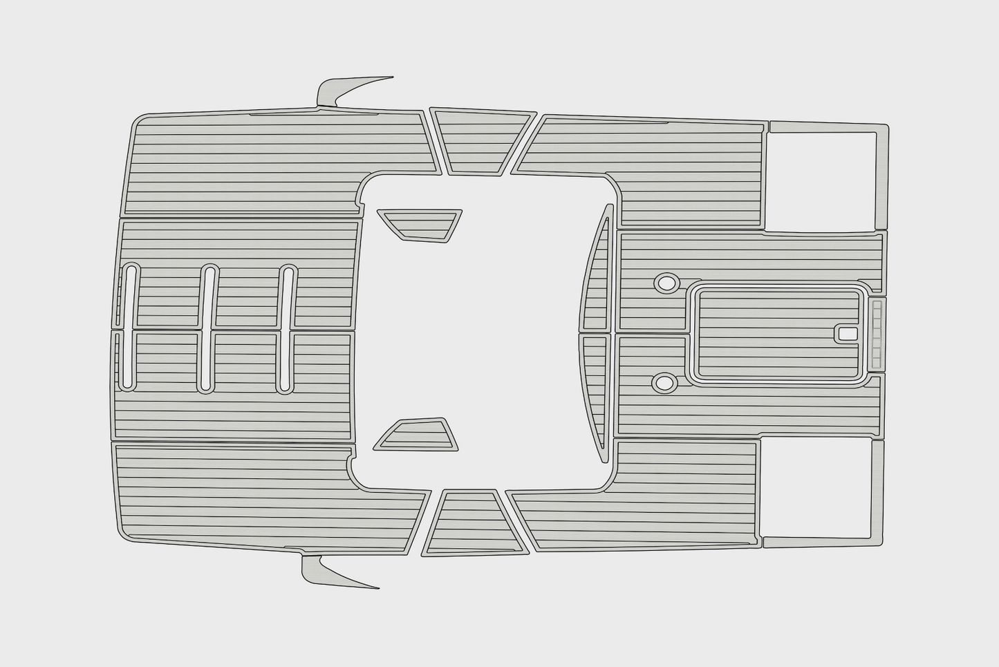2017-2021 Tiara 44 Coupe Cockpit Swim platform 1/4"6mm EVA Foam faux mat floor