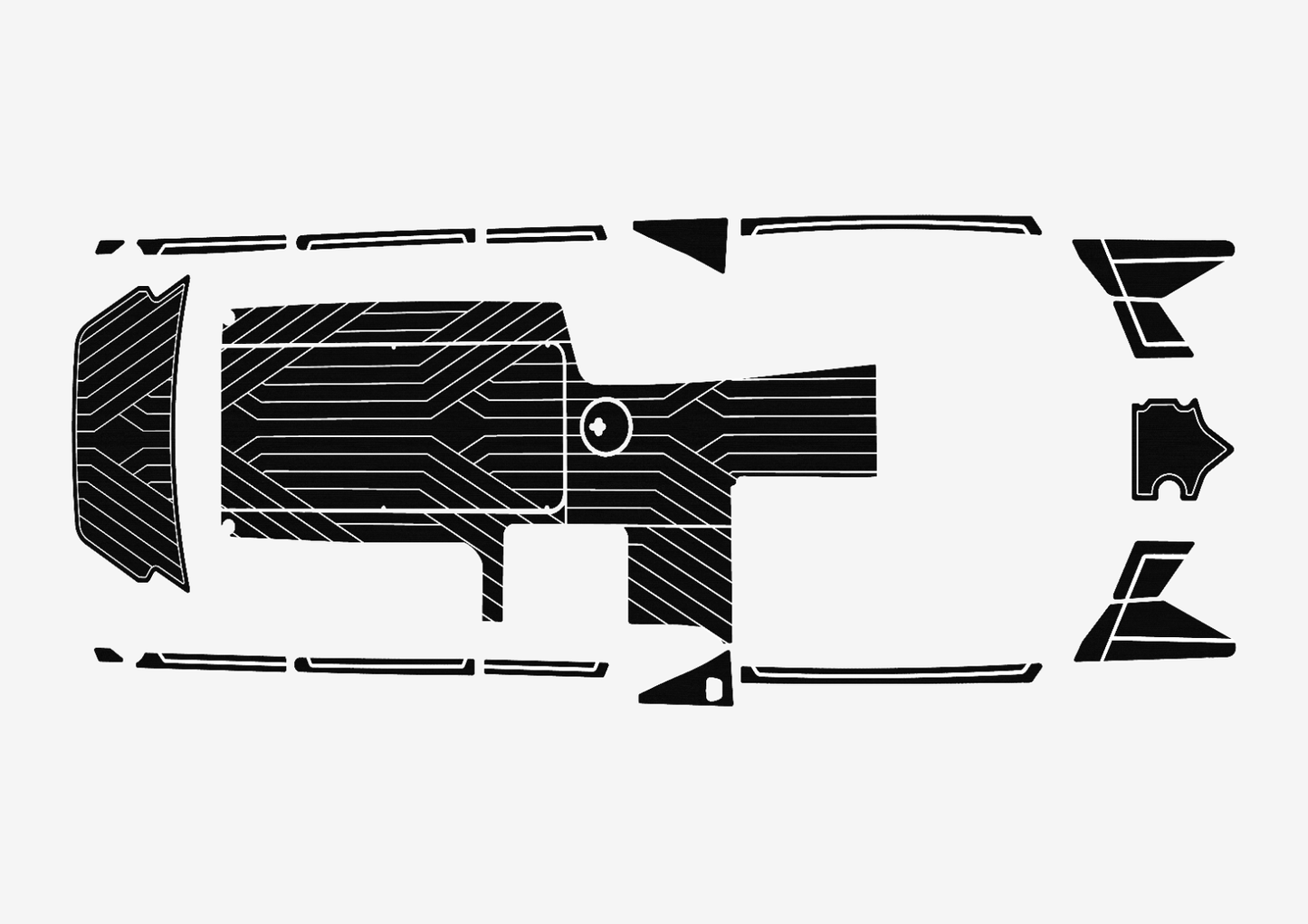 2013-2016 malibu 24 MXZ Cockpit Swim platform bow 1/4"6mm EVA Foam faux floor