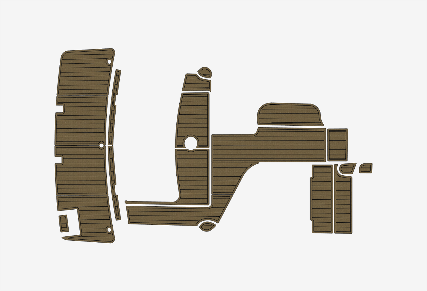 2002-2005 Rinker 312 Fiesta Vee Marine teak deck EVA Foam Boat flooring