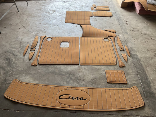 2001 Bayliner 2655 Cockpit swimming platform 6mm EVA TEAK FLOOR Non-slip mat